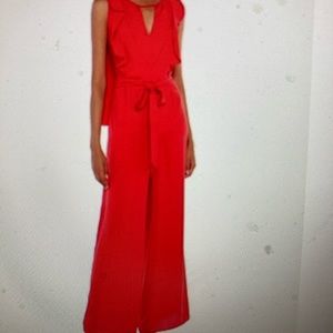 Italian biancoghiaccio red pantsuit